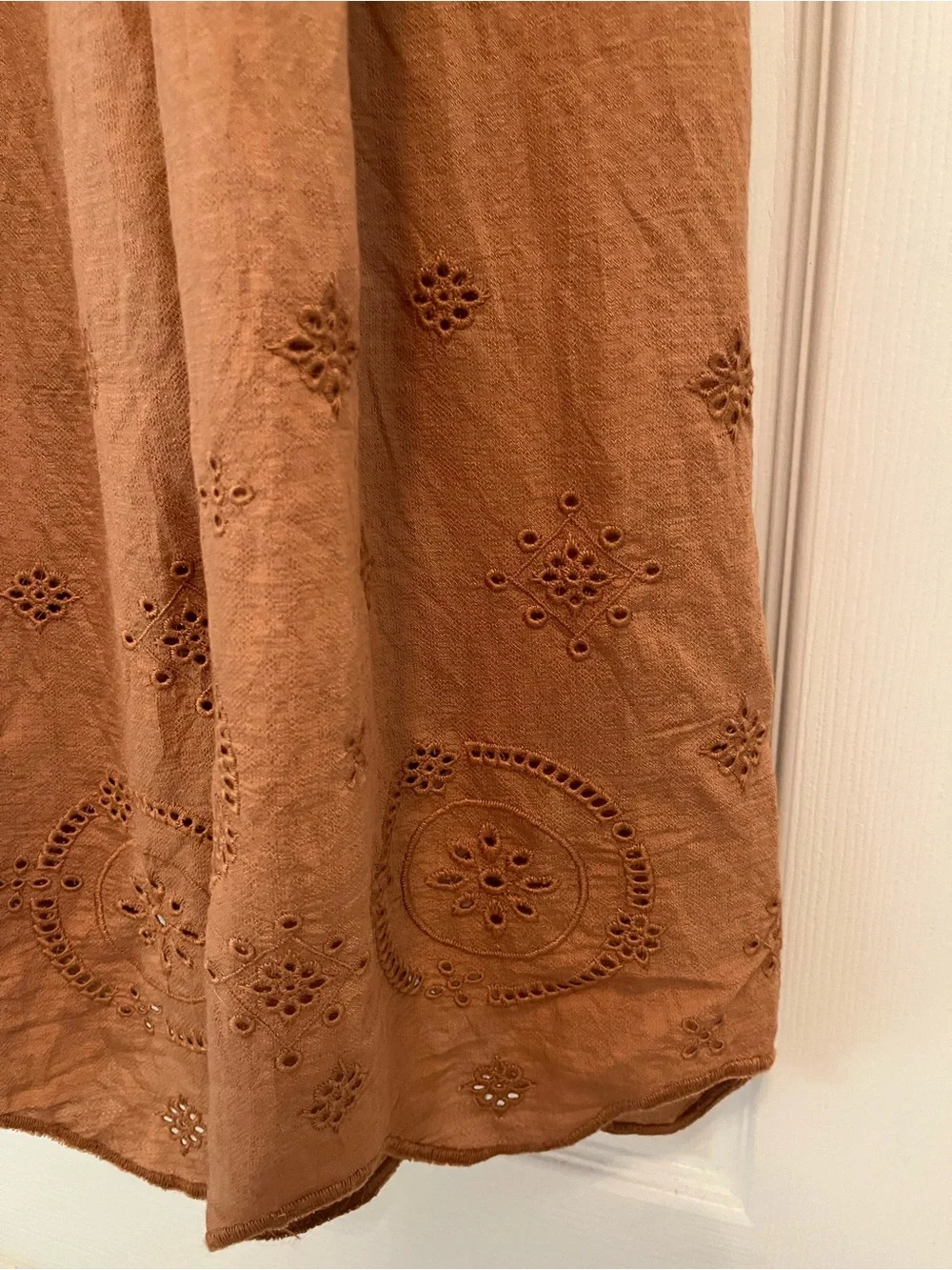 Moon River Smocked Embroidered Midi Dress – Size Small